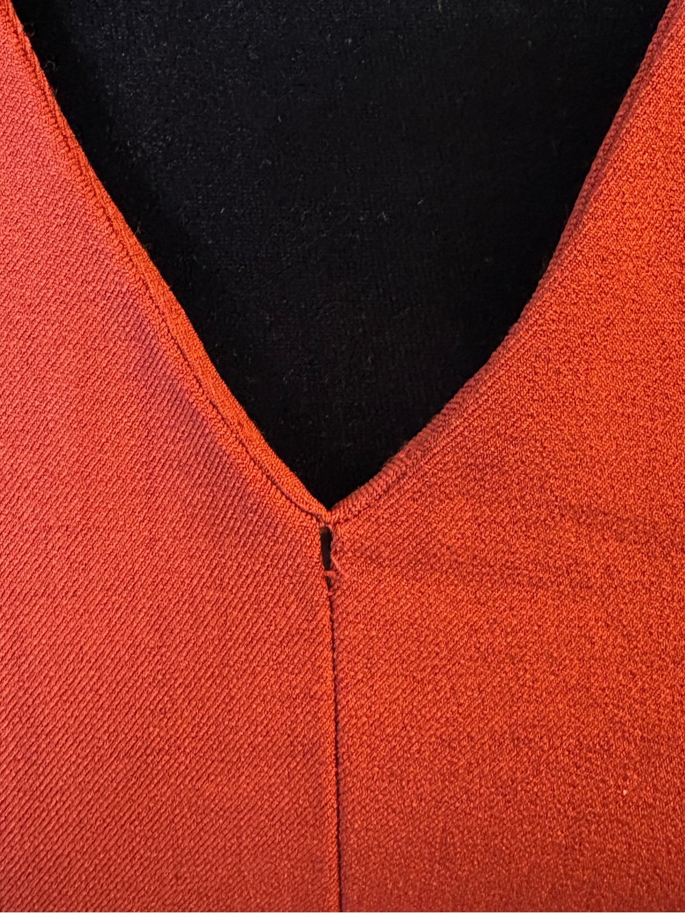 MM Lafleur Annie V Neck Sleeveless Sheath Dress Burnt orange Sz 4 - Picture 4 of 6